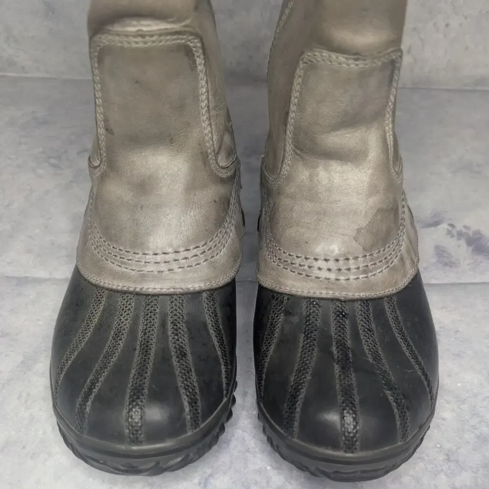 Sorel Slimpack Waterproof Short Riding Winter Boots in Elk Grey, Size 8.5